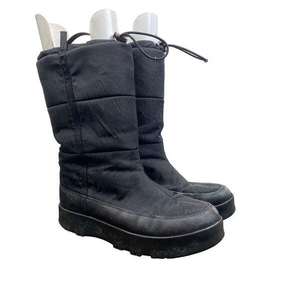 Prada Linea Rossa Nylon Quilted Snow Apres Ski Boots Women's 39/9 - Picture 1 of 10